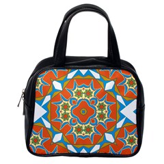 Digital Computer Graphic Geometric Kaleidoscope Classic Handbags (One Side)