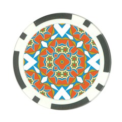 Digital Computer Graphic Geometric Kaleidoscope Poker Chip Card Guard (10 pack)