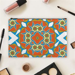 Digital Computer Graphic Geometric Kaleidoscope Cosmetic Bag (Large) 