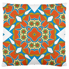 Digital Computer Graphic Geometric Kaleidoscope Large Cushion Case (Two Sides)