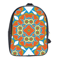 Digital Computer Graphic Geometric Kaleidoscope School Bags (xl)  by Simbadda