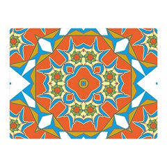 Digital Computer Graphic Geometric Kaleidoscope Double Sided Flano Blanket (Mini) 