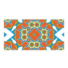 Digital Computer Graphic Geometric Kaleidoscope Satin Wrap