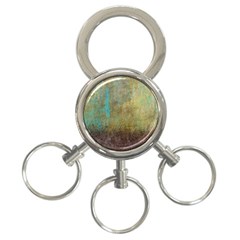 Aqua Textured Abstract 3-ring Key Chains by digitaldivadesigns