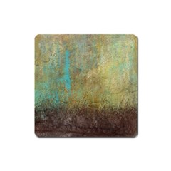 Aqua Textured Abstract Square Magnet by digitaldivadesigns