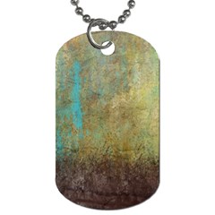 Aqua Textured Abstract Dog Tag (one Side) by digitaldivadesigns