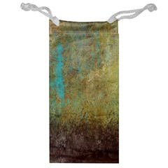 Aqua Textured Abstract Jewelry Bag by digitaldivadesigns