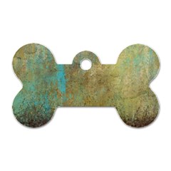 Aqua Textured Abstract Dog Tag Bone (one Side) by digitaldivadesigns