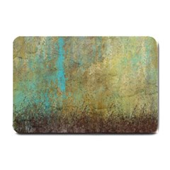 Aqua Textured Abstract Small Doormat  by digitaldivadesigns