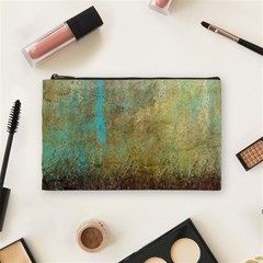 Aqua Textured Abstract Cosmetic Bag (medium)  by digitaldivadesigns