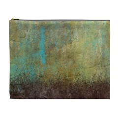 Aqua Textured Abstract Cosmetic Bag (xl) by digitaldivadesigns