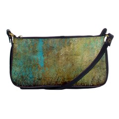 Aqua Textured Abstract Shoulder Clutch Bags by digitaldivadesigns