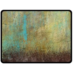 Aqua Textured Abstract Fleece Blanket (large) 