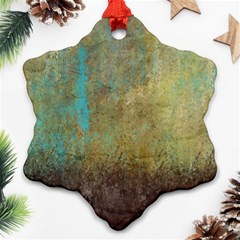 Aqua Textured Abstract Ornament (snowflake)