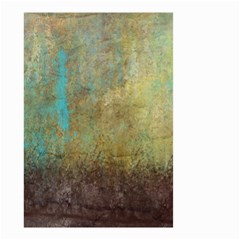 Aqua Textured Abstract Small Garden Flag (two Sides) by digitaldivadesigns