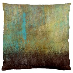 Aqua Textured Abstract Large Cushion Case (one Side) by digitaldivadesigns