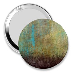 Aqua Textured Abstract 3  Handbag Mirrors by digitaldivadesigns