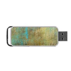 Aqua Textured Abstract Portable Usb Flash (two Sides)