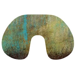 Aqua Textured Abstract Travel Neck Pillows by digitaldivadesigns