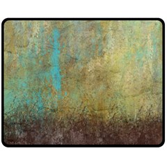 Aqua Textured Abstract Double Sided Fleece Blanket (medium)  by digitaldivadesigns