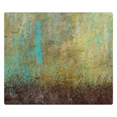 Aqua Textured Abstract Double Sided Flano Blanket (small) 