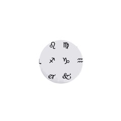 Set Of Black Web Dings On White Background Abstract Symbols 1  Mini Magnets by Amaryn4rt