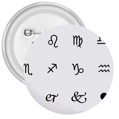 Set Of Black Web Dings On White Background Abstract Symbols 3  Buttons by Amaryn4rt