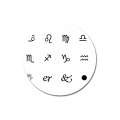 Set Of Black Web Dings On White Background Abstract Symbols Magnet 3  (round) by Amaryn4rt