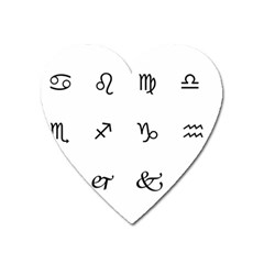 Set Of Black Web Dings On White Background Abstract Symbols Heart Magnet by Amaryn4rt