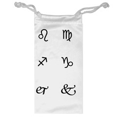 Set Of Black Web Dings On White Background Abstract Symbols Jewelry Bag by Amaryn4rt