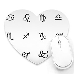 Set Of Black Web Dings On White Background Abstract Symbols Heart Mousepads by Amaryn4rt