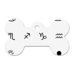 Set Of Black Web Dings On White Background Abstract Symbols Dog Tag Bone (two Sides) by Amaryn4rt