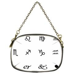 Set Of Black Web Dings On White Background Abstract Symbols Chain Purses (one Side)  by Amaryn4rt