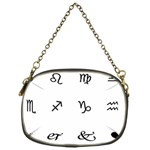 Set Of Black Web Dings On White Background Abstract Symbols Chain Purses (One Side)  Front