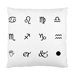 Set Of Black Web Dings On White Background Abstract Symbols Standard Cushion Case (one Side) by Amaryn4rt