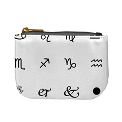 Set Of Black Web Dings On White Background Abstract Symbols Mini Coin Purses by Amaryn4rt