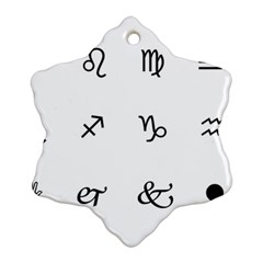 Set Of Black Web Dings On White Background Abstract Symbols Snowflake Ornament (two Sides)