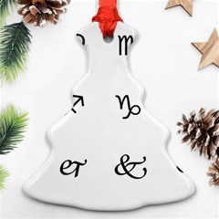 Set Of Black Web Dings On White Background Abstract Symbols Christmas Tree Ornament (two Sides)