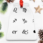 Set Of Black Web Dings On White Background Abstract Symbols Bell Ornament (Two Sides) Front