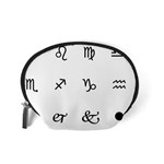 Set Of Black Web Dings On White Background Abstract Symbols Accessory Pouches (Small)  Back