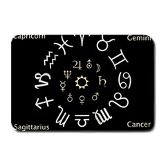 Astrology Chart With Signs And Symbols From The Zodiac Gold Colors Plate Mats