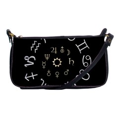 Astrology Chart With Signs And Symbols From The Zodiac Gold Colors Shoulder Clutch Bags