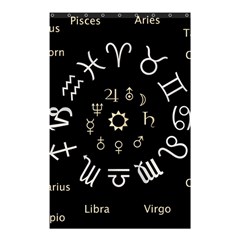 Astrology Chart With Signs And Symbols From The Zodiac Gold Colors Shower Curtain 48  X 72  (small)  by Amaryn4rt