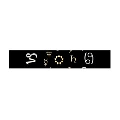 Astrology Chart With Signs And Symbols From The Zodiac Gold Colors Flano Scarf (mini)