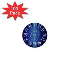 Astrology Birth Signs Chart 1  Mini Buttons (100 Pack)  by Amaryn4rt