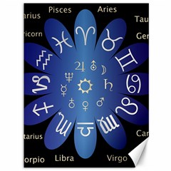 Astrology Birth Signs Chart Canvas 36  X 48   by Amaryn4rt