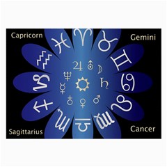 Astrology Birth Signs Chart Large Glasses Cloth (2-side) by Amaryn4rt