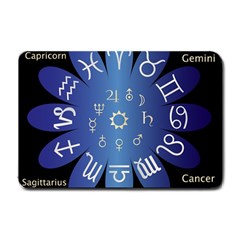 Astrology Birth Signs Chart Small Doormat  by Amaryn4rt