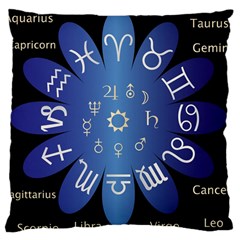 Astrology Birth Signs Chart Large Cushion Case (one Side) by Amaryn4rt