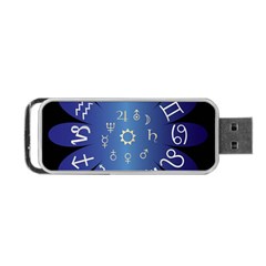 Astrology Birth Signs Chart Portable Usb Flash (two Sides) by Amaryn4rt